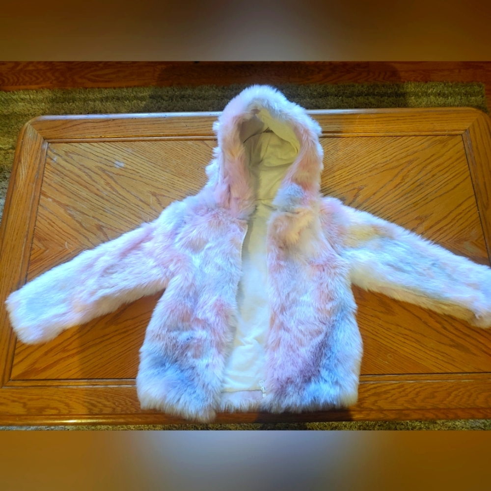 Member's Mark Faux Fur Tie-Dye Coat